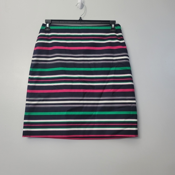 Talbots Multi-Color Horizontal Striped Skirt in vibrant - Picture 1 of 7